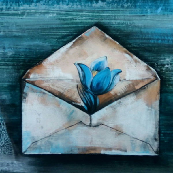 тема - цветок в конверте