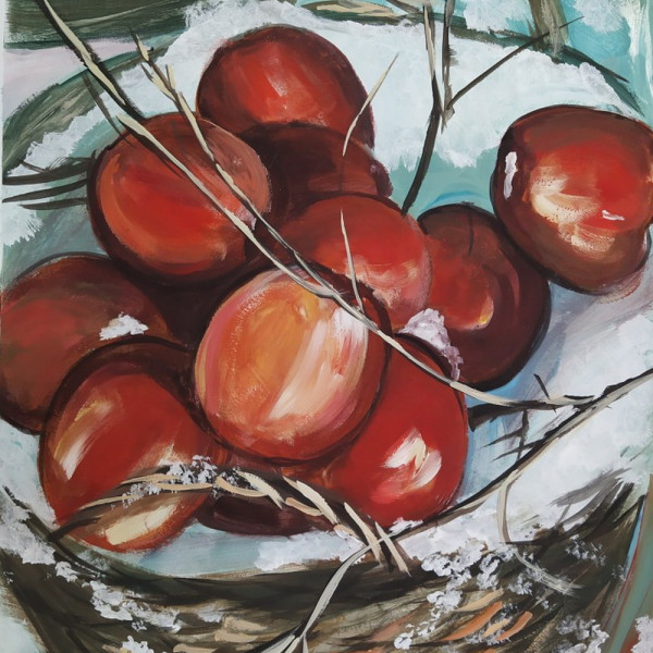 тема - яблоки. морозная свежесть